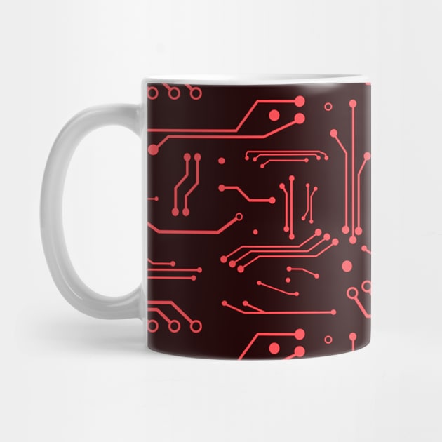 Red Circuits by Firestorm Fox